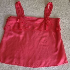 J. Crew Vibrant Pink Ruffle Camisole